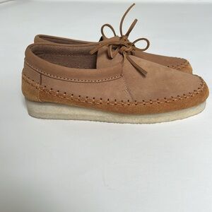 Clarks Originals Tie Tan Weaver Derby Shoes. Size 8.5